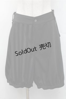 画像1: Deorart / ストライプ柄バルーンドロワーズパンツ  黒 S-26-02-17-059-PU-PA-AS-ZS
