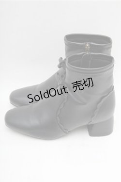 画像2: m petit by misako / リボンショートブーツ LL 黒 S-26-02-17-009-0-ZA-AS-ZS