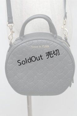 画像1: Maison de FLEUR / モノグラムハットケース型バッグ  黒 S-26-02-17-010-LO-BG-HR-ZS