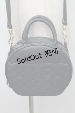 画像2: Maison de FLEUR / モノグラムハットケース型バッグ  黒 S-26-02-17-010-LO-BG-HR-ZS