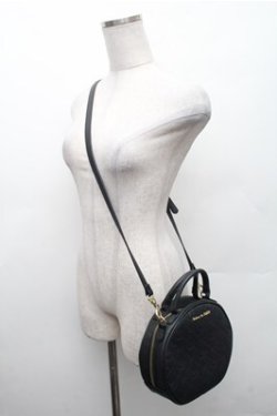 画像3: Maison de FLEUR / モノグラムハットケース型バッグ  黒 S-26-02-17-010-LO-BG-HR-ZS