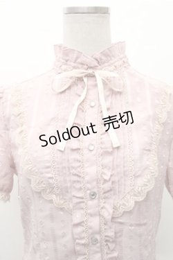 画像3: axes femme / カットドビーストライプ半袖ブラウス  ピンク S-26-02-17-015-AX-BL-AS-ZS