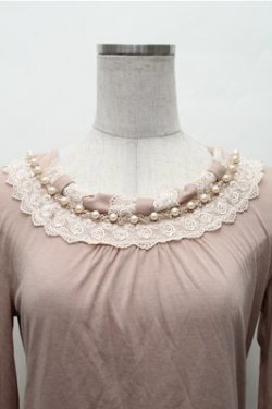 画像3: axes femme / /レースデザインカットソー  ピンク S-26-02-17-016-AX-TO-AS-ZS