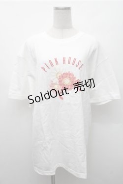 画像1: PINK HOUSE / 表参道店限定 マーガレットプリントTシャツ XL 白 S-26-02-17-018-LO-BL-AS-ZS