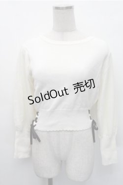 画像1: axes femme POETIQUE / /チュール袖プルオーバー  キナリ S-26-02-17-020-AX-TO-HR-ZS