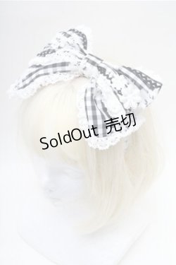 画像1: BABY,THE STARS SHINE BRIGHT / Fragrant Floral Menuetカチューシャ  黒ｘ白 S-26-02-17-004-BA-AC-HR-ZS