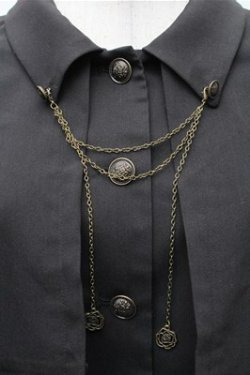 画像3: axes femme / チェーン付ケープジャケット  黒 S-26-02-17-023-AX-TO-AS-ZS