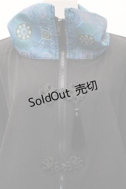 画像3: Deorart / チャイナ・中華ボタン　ジレ ベスト  黒ｘ青 S-26-02-17-025-PU-TO-AS-ZS