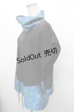 画像4: Deorart / チャイナ・中華ボタン　ジレ ベスト  黒ｘ青 S-26-02-17-025-PU-TO-AS-ZS