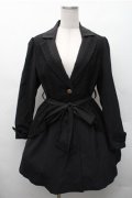 axes femme / レース重ねクラシックコート  黒 S-26-02-17-027-AX-CO-AS-ZS