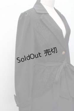 画像3: axes femme / レース重ねクラシックコート  黒 S-26-02-17-027-AX-CO-AS-ZS