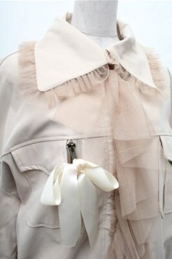 画像3: Swankiss / リボンチュールジャケット  オフ S-26-02-17-028-CA-JA-AS-ZS