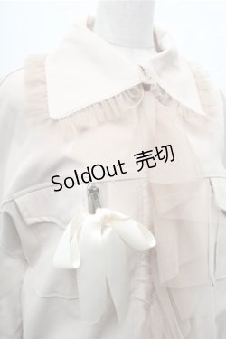 画像3: Swankiss / リボンチュールジャケット  オフ S-26-02-17-028-CA-JA-AS-ZS