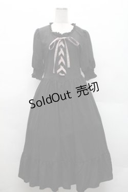 画像1: m petit by misako / AMレースアップワンピース L 黒 S-26-02-17-031-LO-OP-AS-ZS