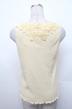 画像2: axes femme / 吸水速乾モチーフレースタンク  イエロー S-26-02-18-027-AX-TO-HR-ZS