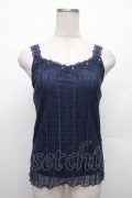 axes femme / 総レースキャミタンク  紺 S-26-02-18-030-AX-TO-HR-ZS