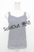 axes femme / 総レースキャミタンク  紺 S-26-02-18-030-AX-TO-HR-ZS