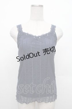 画像1: axes femme / 総レースキャミタンク  紺 S-26-02-18-030-AX-TO-HR-ZS