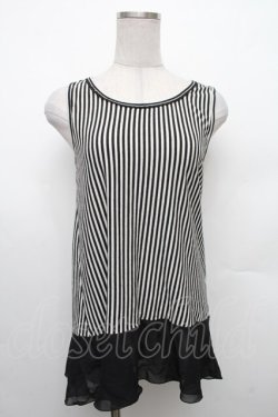 画像1: axes femme / ストライプチュニアンサンブル  黒ｘ白 S-26-02-18-031-AX-OP-HR-ZS