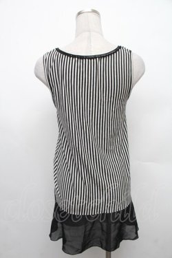 画像2: axes femme / ストライプチュニアンサンブル  黒ｘ白 S-26-02-18-031-AX-OP-HR-ZS