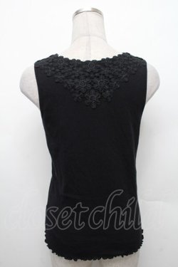 画像2: axes femme / 吸水速乾モチーフレースタンク  黒 S-26-02-18-032-AX-TO-HR-ZS