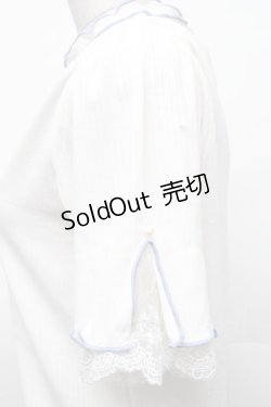 画像3: axes femme / バイカラーメロー袖レースプルオーバー  白 S-26-02-18-035-AX-TO-HR-ZS