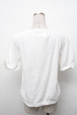 画像2: axes femme / ローズ刺繍カットカーディガン  白 S-26-02-18-036-AX-TO-HR-ZS