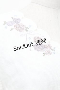 画像4: axes femme / ローズ刺繍カットカーディガン  白 S-26-02-18-036-AX-TO-HR-ZS