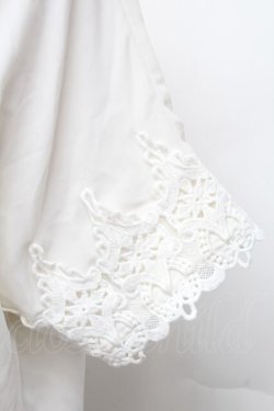 画像3: axes femme / バックレースアップシフォンブラウス  白 S-26-02-18-037-AX-BL-HR-ZS