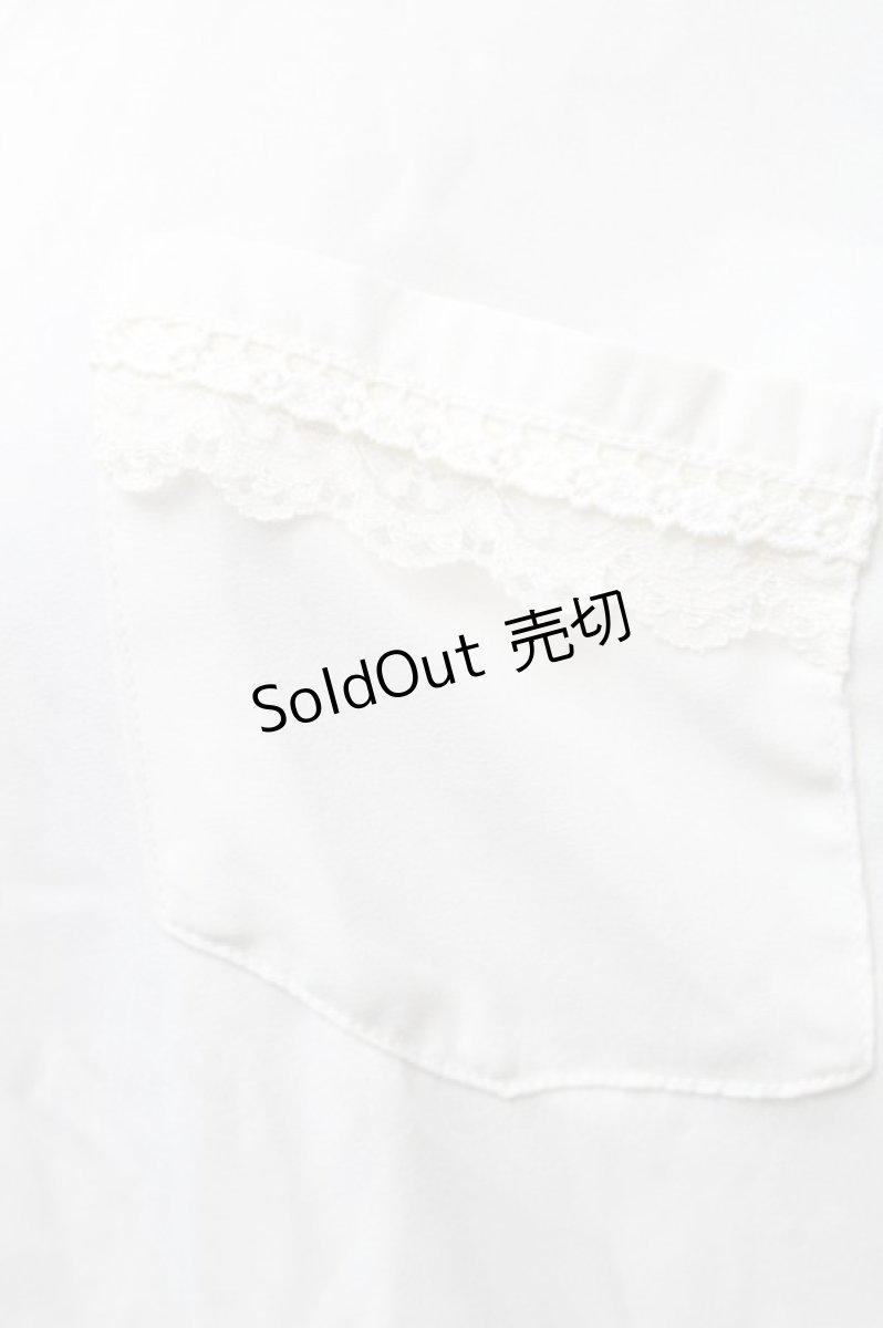 画像4: axes femme / バックレースアップシフォンブラウス  白 S-26-02-18-037-AX-BL-HR-ZS (4)