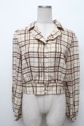 axes femme POETIQUE / チェック羽織りブラウス  ベージュ S-26-02-18-038-AX-BL-HR-ZS