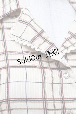 画像3: axes femme POETIQUE / チェック羽織りブラウス  ベージュ S-26-02-18-038-AX-BL-HR-ZS