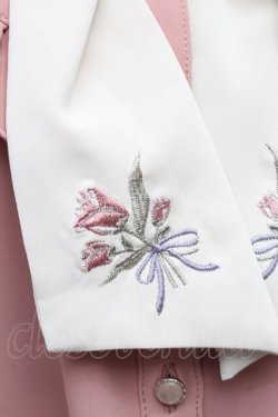 画像3: axes femme / ブーケリボン刺繍ブラウス  ピンク S-26-02-18-040-AX-BL-HR-ZS