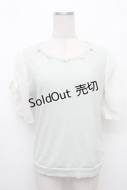 画像1: axes femme / ドロストフレア袖巻きバラプルオーバー  ミント S-26-02-18-043-AX-TO-HR-ZS