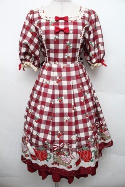 画像1: axes femme kawaii / ベリーズピクニックワンピース  赤 S-26-02-18-050-AX-OP-AS-ZS
