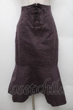 画像1: an another angelus / フロントレースアップロングマーメイドスカート F ブラウン S-26-02-18-053-CA-SK-TE-ZS