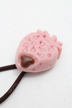 画像2: Q-pot. / ストロベリーガナッシュヘアゴム  ピンク S-26-02-18-006-QP-AC-AS-ZS