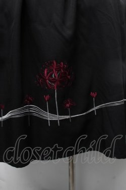 画像3: axes femme / 彼岸花刺繍サス付スカート  黒 S-26-02-18-057-AX-SK-HR-ZS