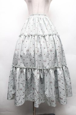 画像1: axes femme kawaii / ハートドット柄ティアードスカート  ミント S-26-02-18-059-AX-SK-AS-ZS