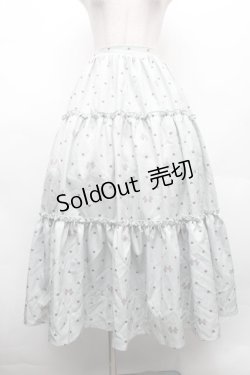 画像1: axes femme kawaii / ハートドット柄ティアードスカート  ミント S-26-02-18-059-AX-SK-AS-ZS