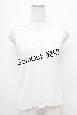 画像1: axes femme / 吸水速乾モチーフレースタンク  白 S-26-02-18-021-AX-TO-HR-ZS