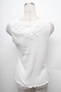 画像2: axes femme / 吸水速乾モチーフレースタンク  白 S-26-02-18-021-AX-TO-HR-ZS
