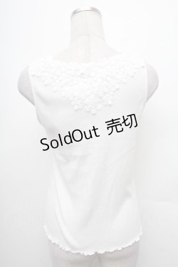 画像2: axes femme / 吸水速乾モチーフレースタンク  白 S-26-02-18-021-AX-TO-HR-ZS