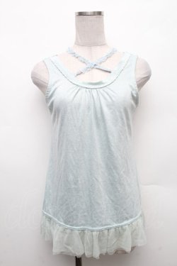 画像1: axes femme / ラメクロスタンクトップ  サックス S-26-02-18-024-AX-TO-HR-ZS