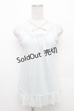 画像1: axes femme / ラメクロスタンクトップ  サックス S-26-02-18-024-AX-TO-HR-ZS