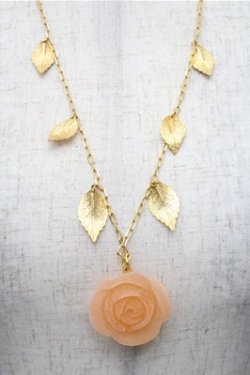 画像2: Q-pot. / オレンジローズ パート ドゥ フリュイ ネックレス  オレンジ S-26-02-19-042-QP-AC-HR-ZS