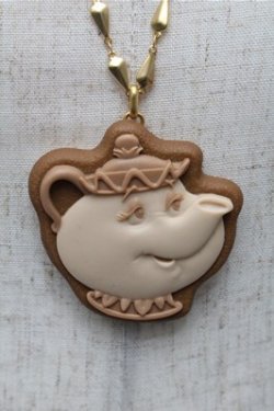 画像2: Q-pot. / ミセスポットシュガークッキーネックレス  ブラウン S-26-02-19-043-QP-AC-HR-ZS