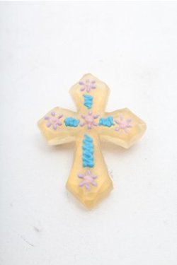 画像1: Q-pot. / クロスシュガーブローチ  クリア S-26-02-19-011-QP-AC-AS-ZS