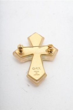 画像2: Q-pot. / クロスシュガーブローチ  クリア S-26-02-19-011-QP-AC-AS-ZS