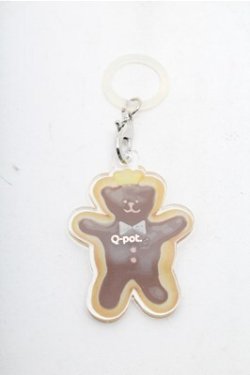 画像1: Q-pot. / ベア ーシュガークッキーキーホルダー  ブラウン S-26-02-19-014-QP-AC-HR-ZS